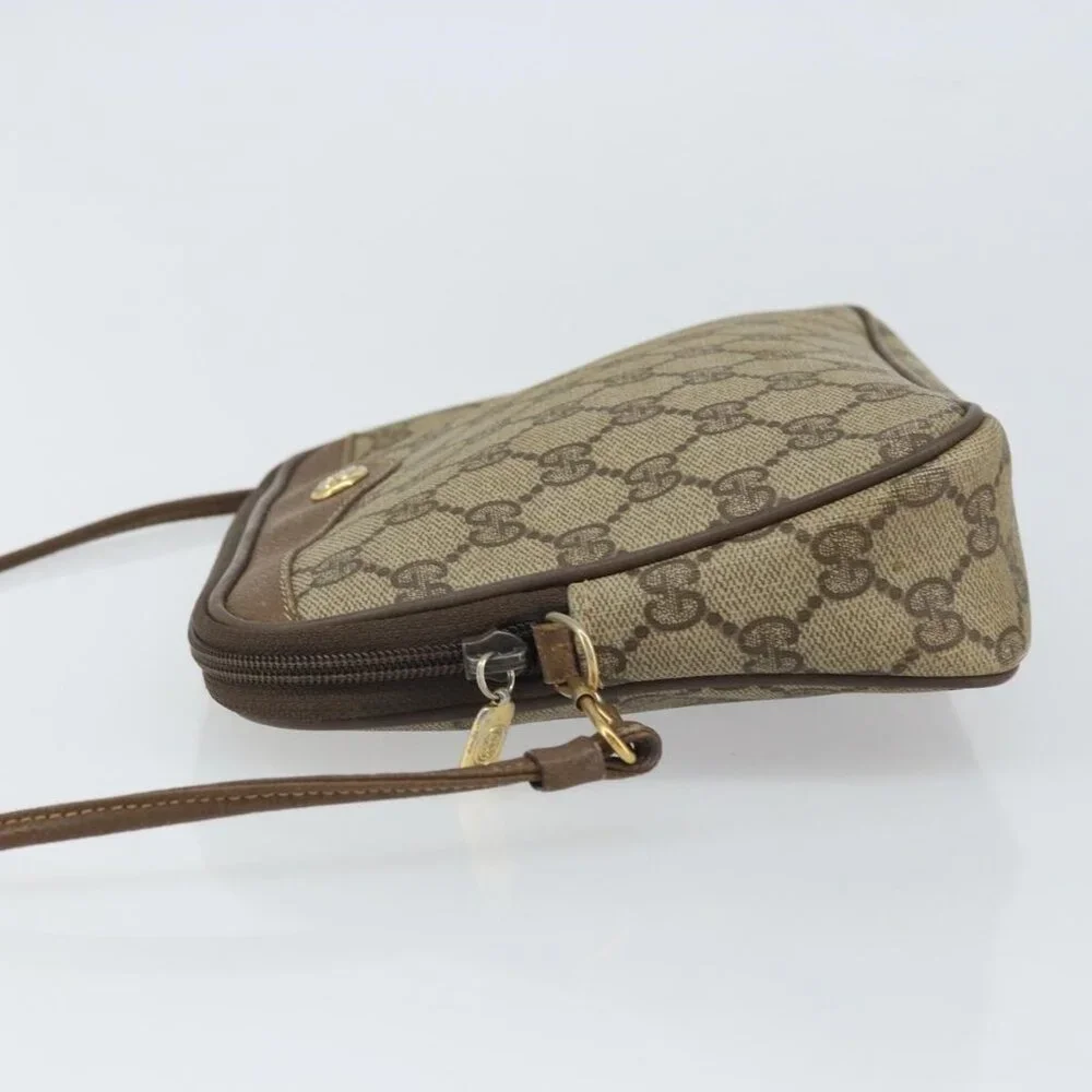 Authentic GUCCI GG Supreme Shoulder Bag PVC Beige Gold 56 02 068 - Picture 12 of 16